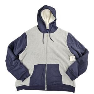 Arizona Jean Co. Hoodie Womens Sweatshirt 2XL Graphite Navy Fleece Full Zip NWT